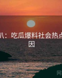 独家深扒：吃瓜爆料社会热点背后原因